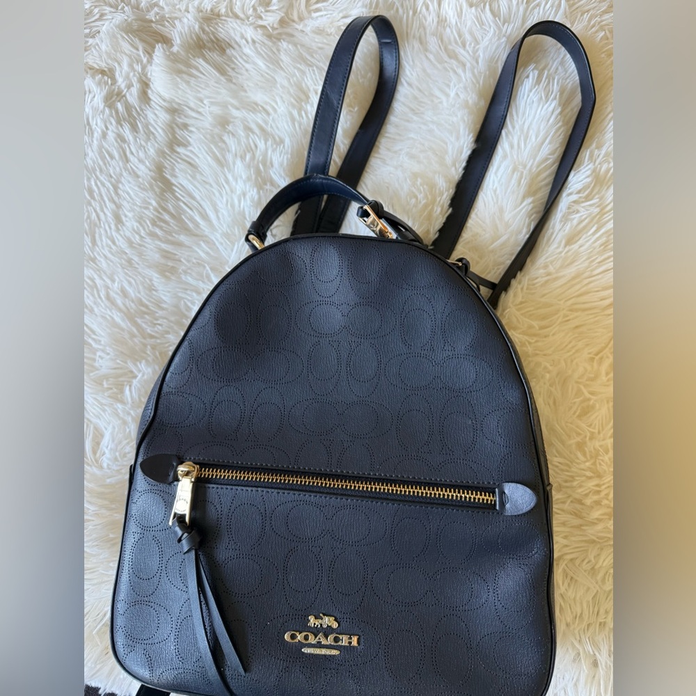 Coach Jordyn Navy Blue Backpack